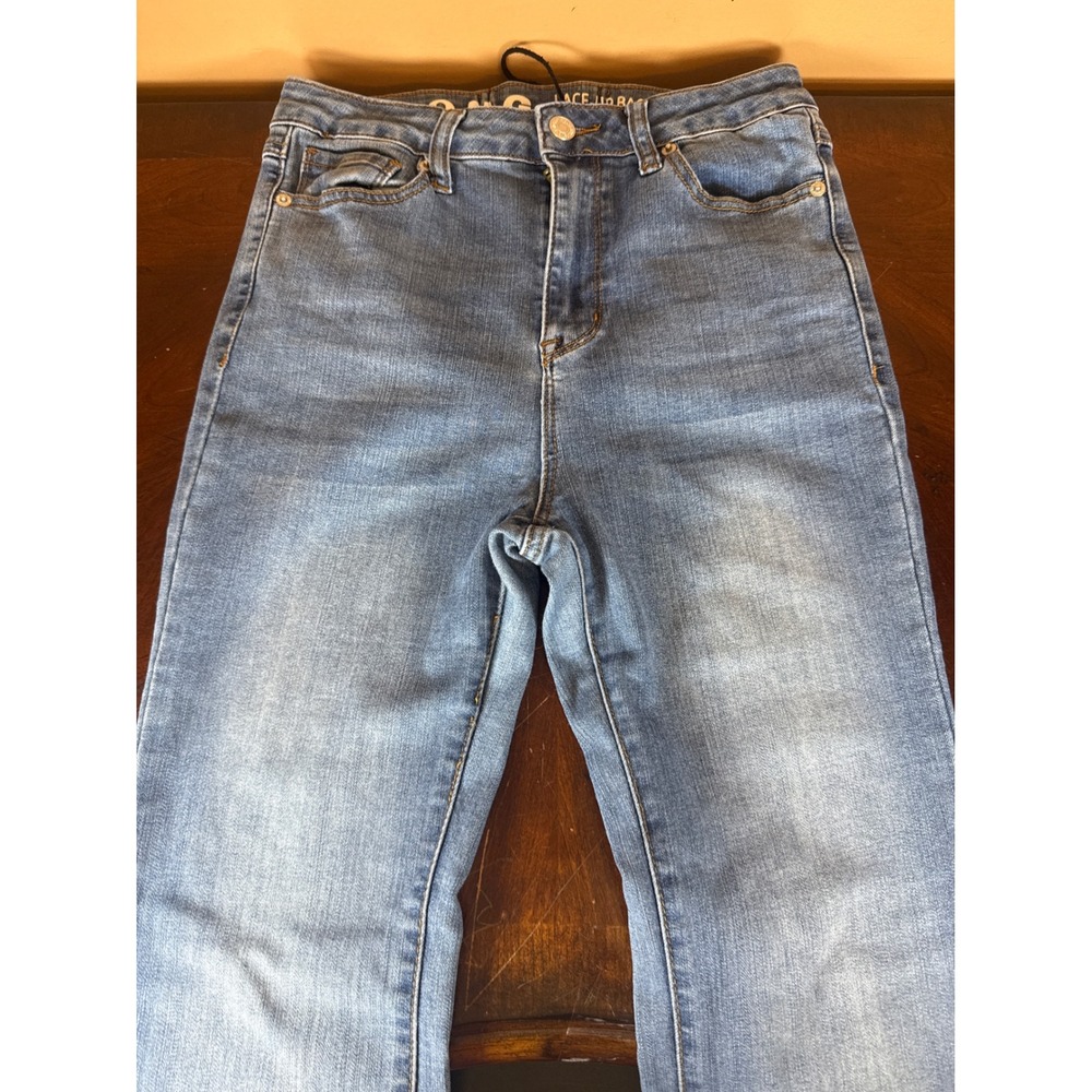 S.O.N.G. Girls Lace-Up Back Fit N Flare Jeans‎ Blue Denim Size 5/27